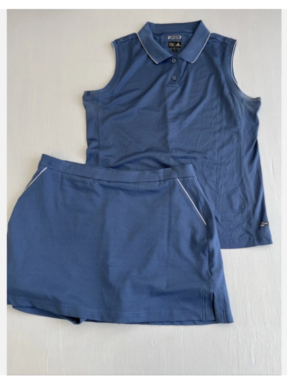 ADIDAS Clima Cool Y2K 2 Piece Skort & Polo Top Set Tennis Golf Activewear XL/12